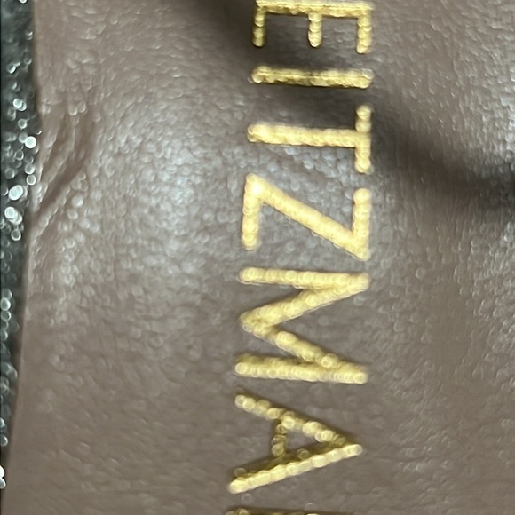 Stuart Weitzman - Embellished Glitter Block-Heel Sandals Women Size 4.5 - Picture 6 of 7